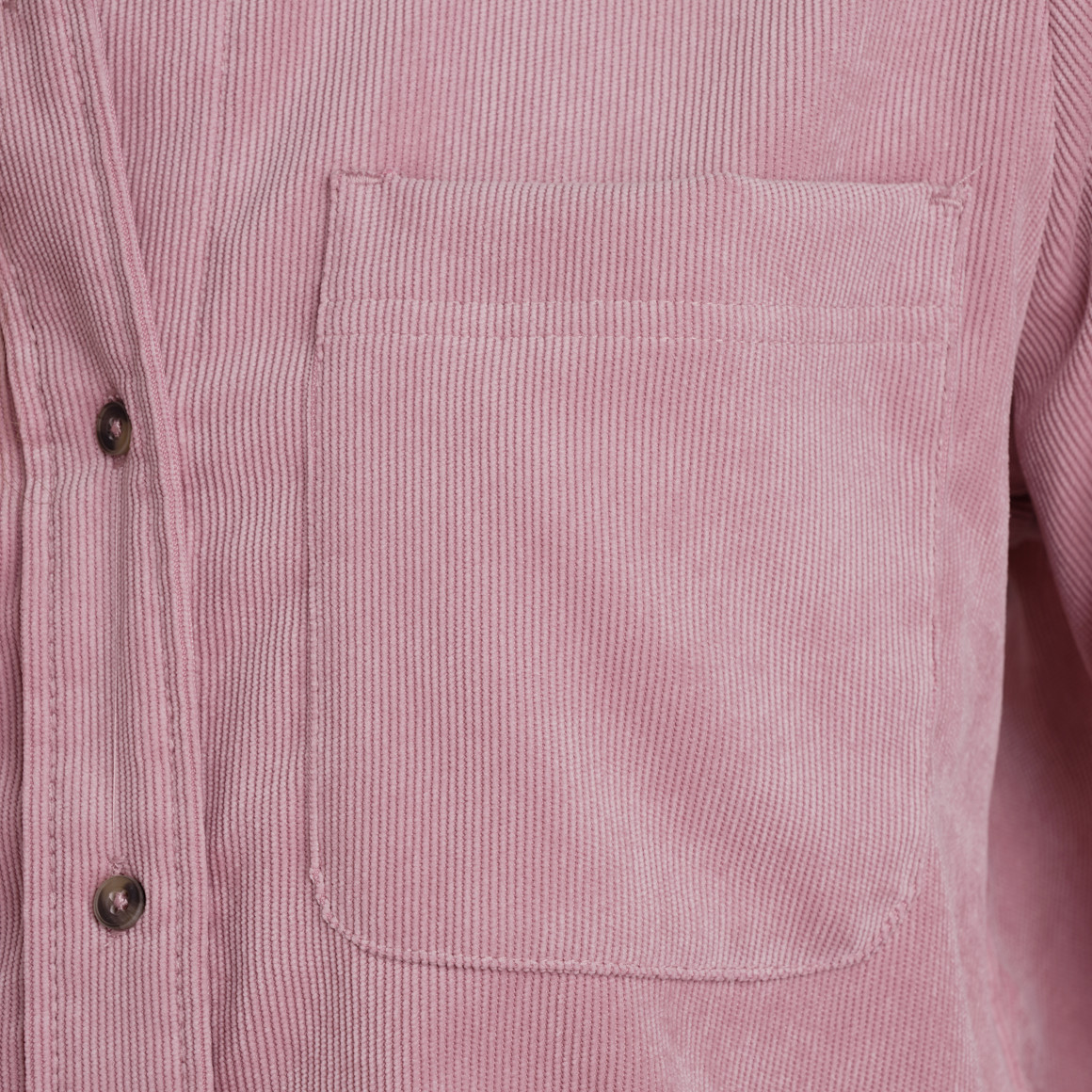 Damesblouse van corduroy met afgeronde zoom