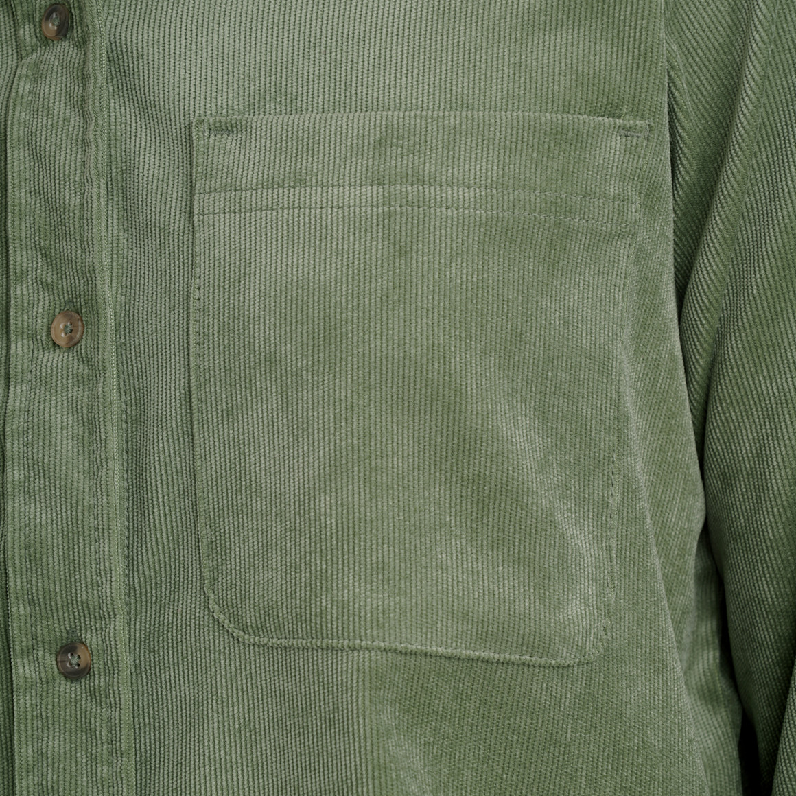 Damesblouse van corduroy met afgeronde zoom