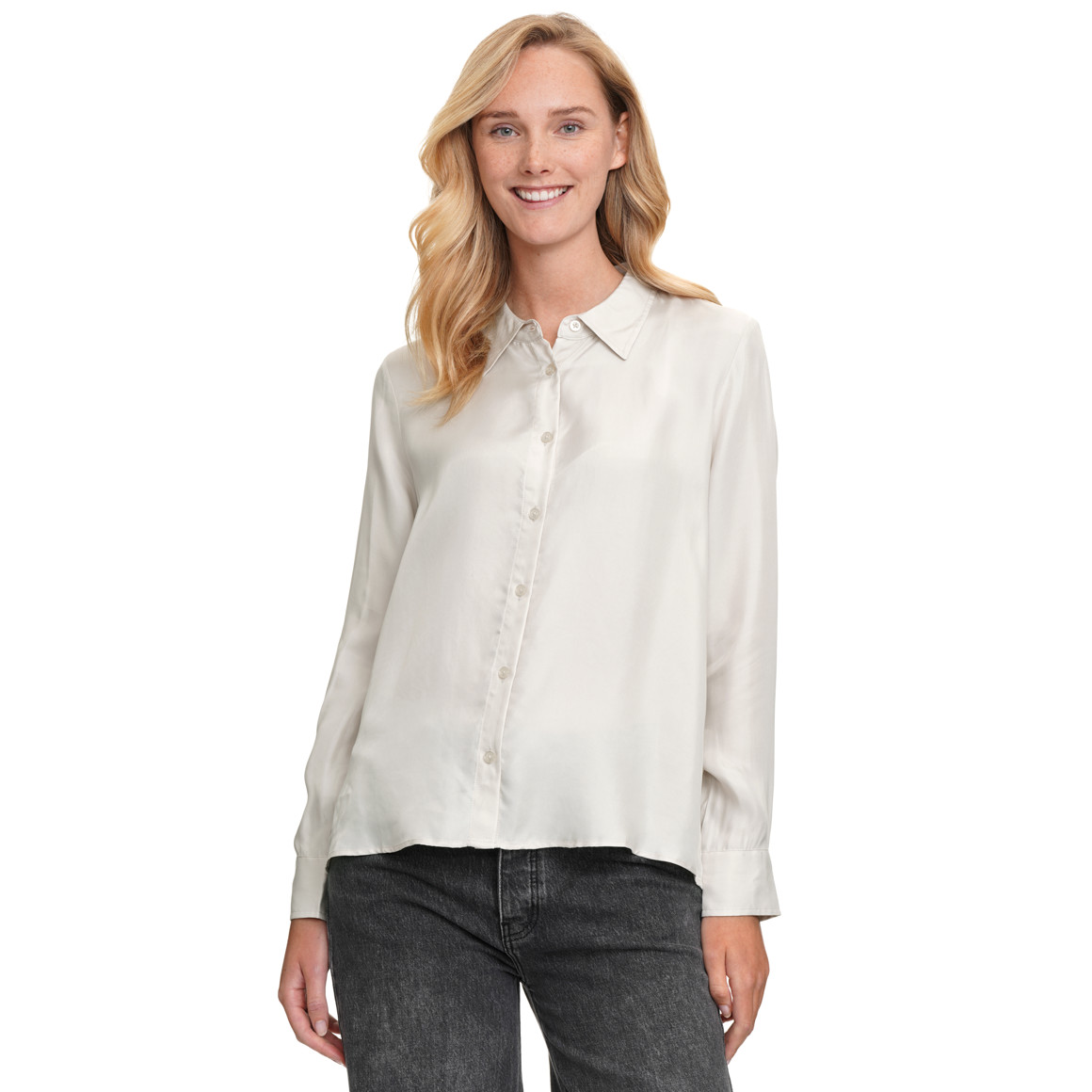 Damesblouse in glanzende look