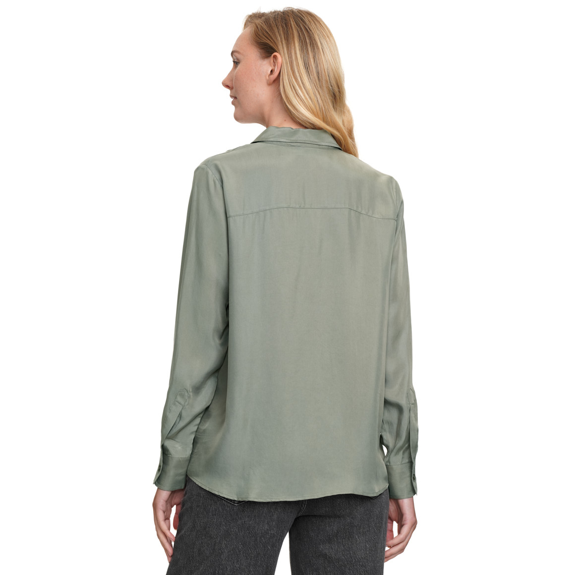 Damesblouse in glanzende look