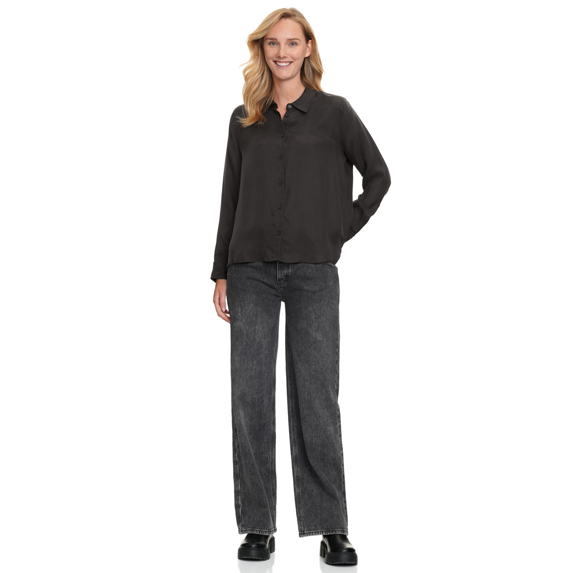 Damen Bluse in glänzender Optik