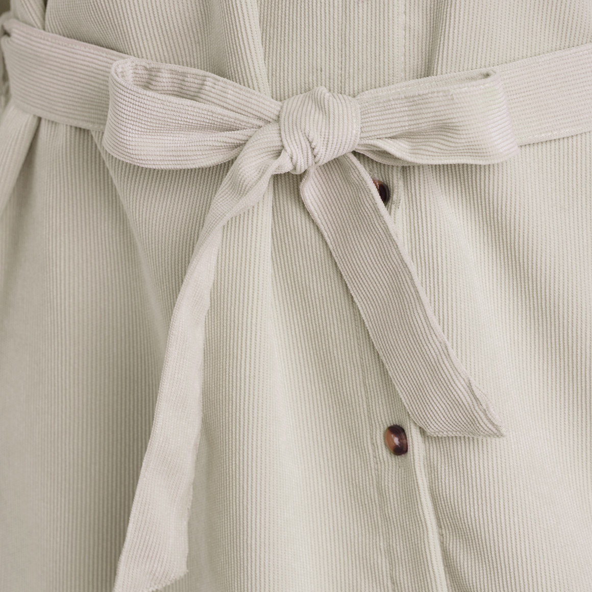 Damen Cord-Kleid mit Bindegürtel