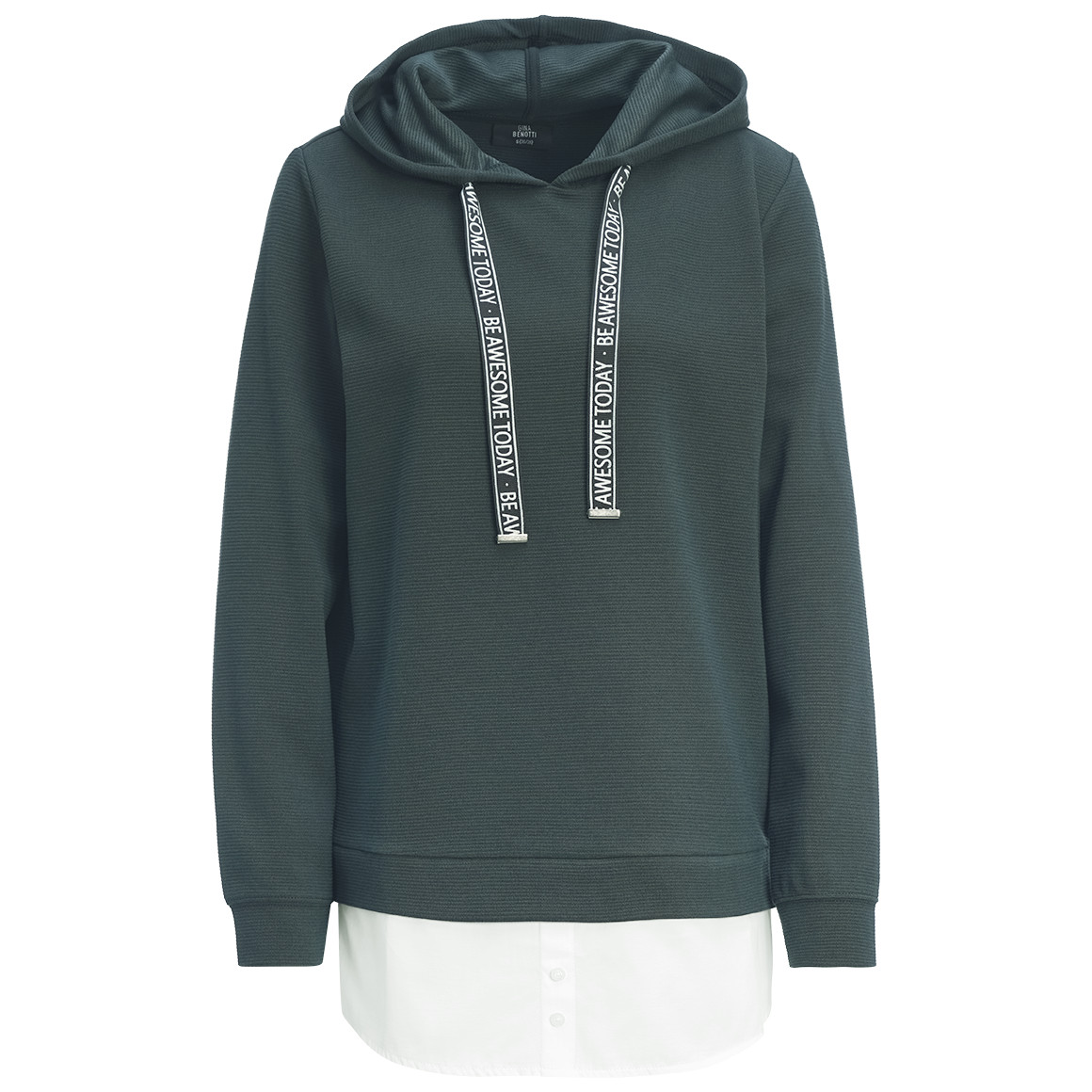 Damescapuchon in een gelaagde look