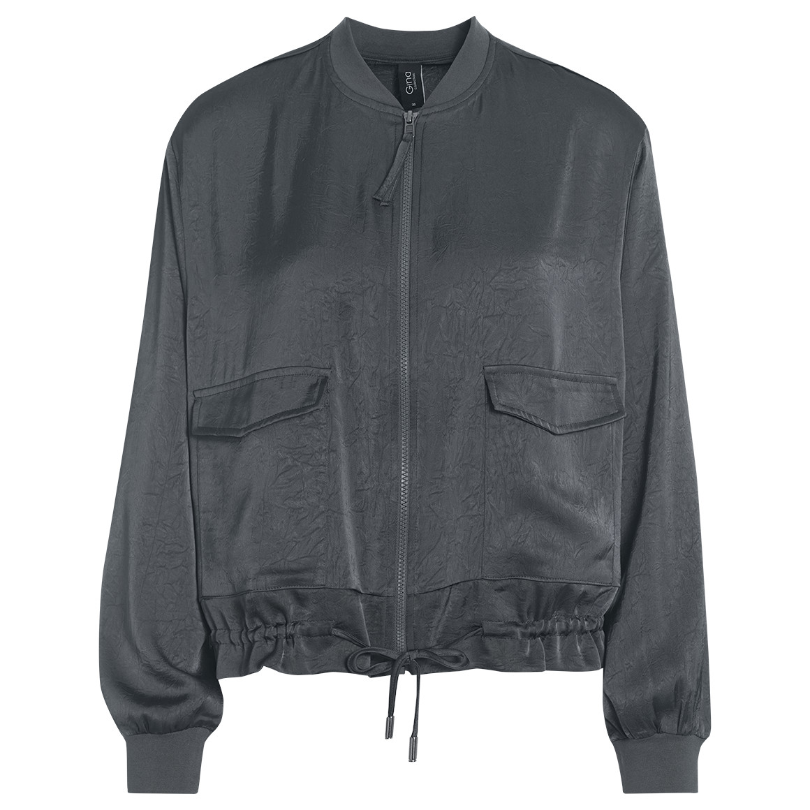 Damen Satinjacke mit Reißverschluss
