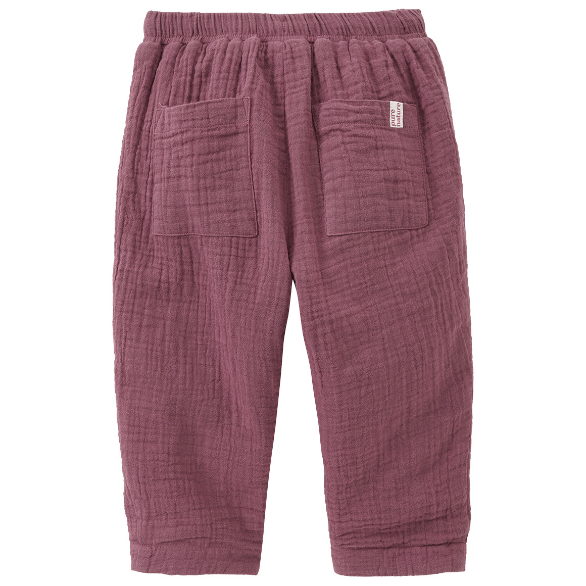 Baby mousseline broek met slip-on tailleband