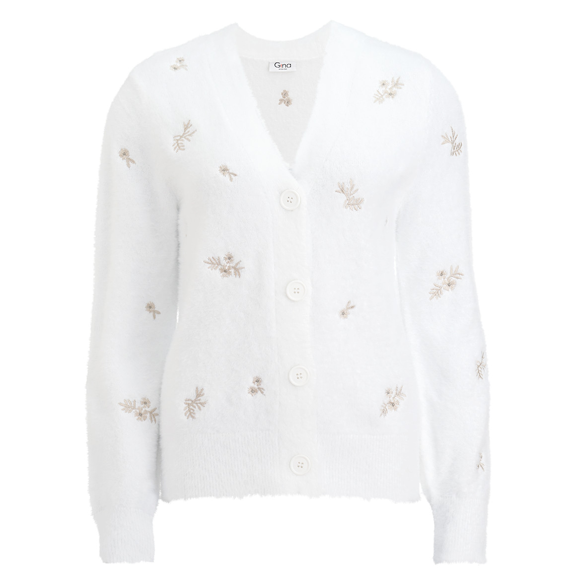 Damesvest met bloemenborduursel