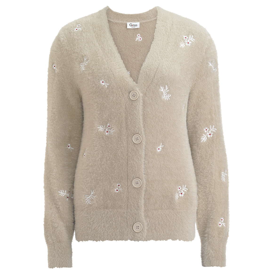 Damesvest met bloemenborduursel