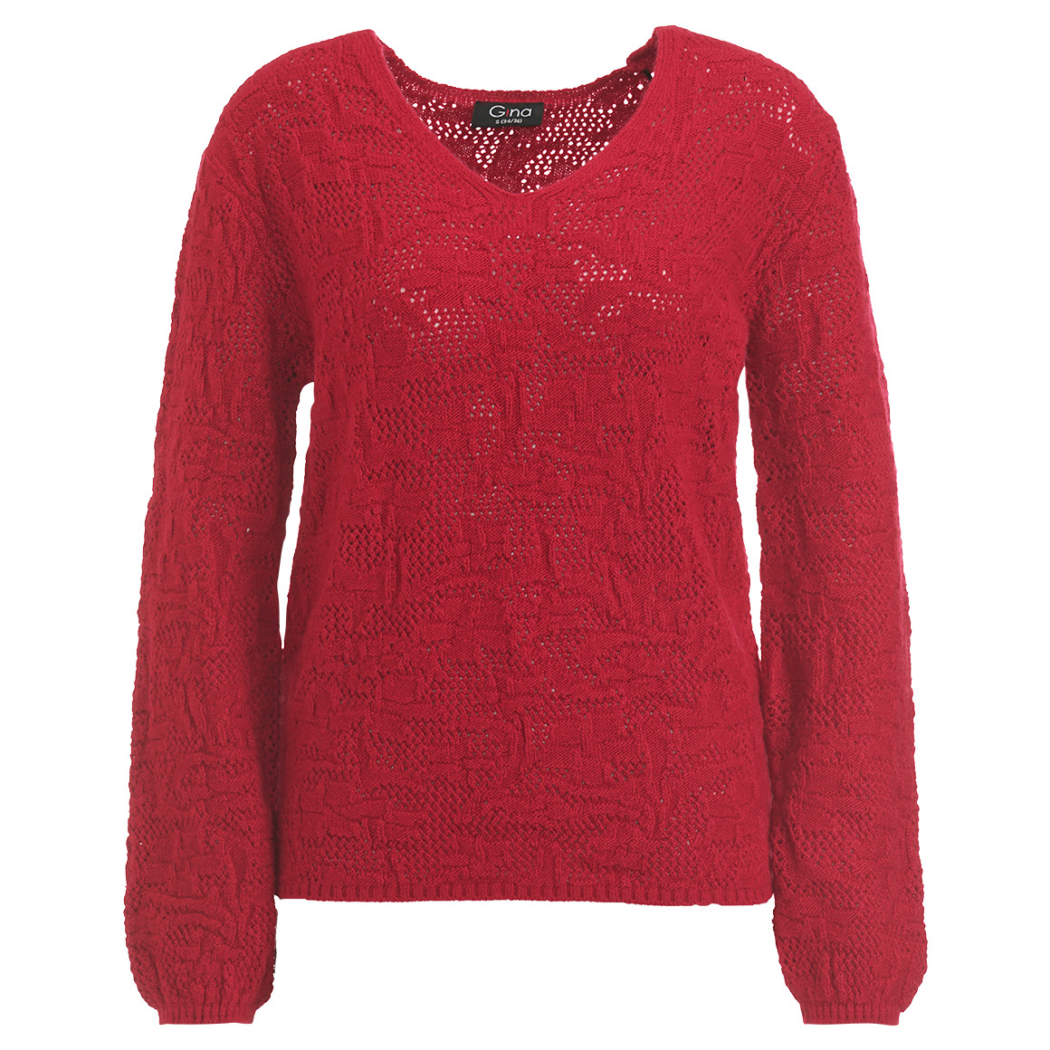 Damen Strickpullover mit Ajourmuster