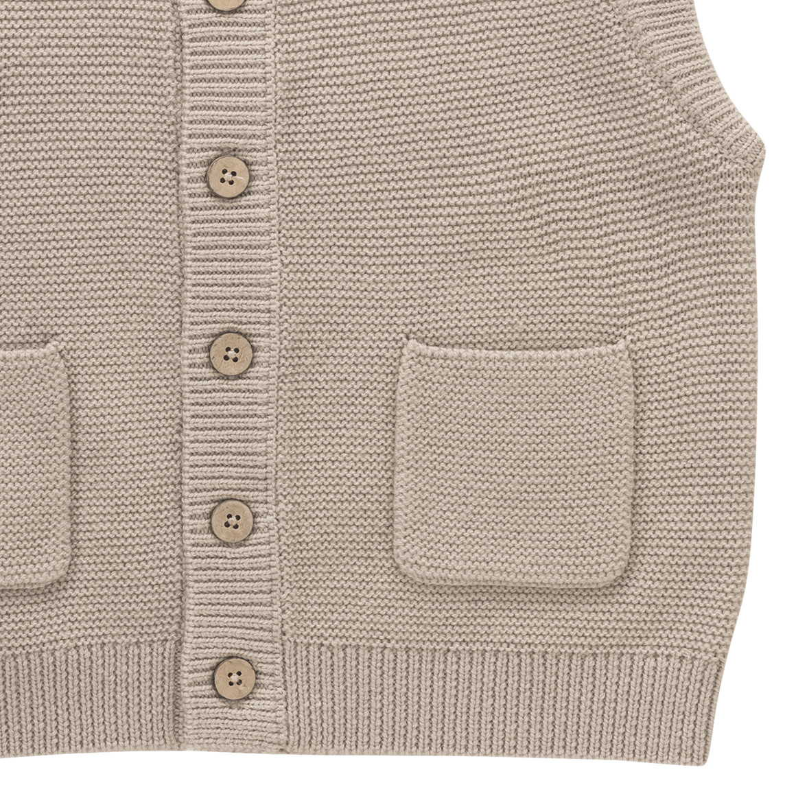 Jungen Woll-Strickweste mit Knopfleiste