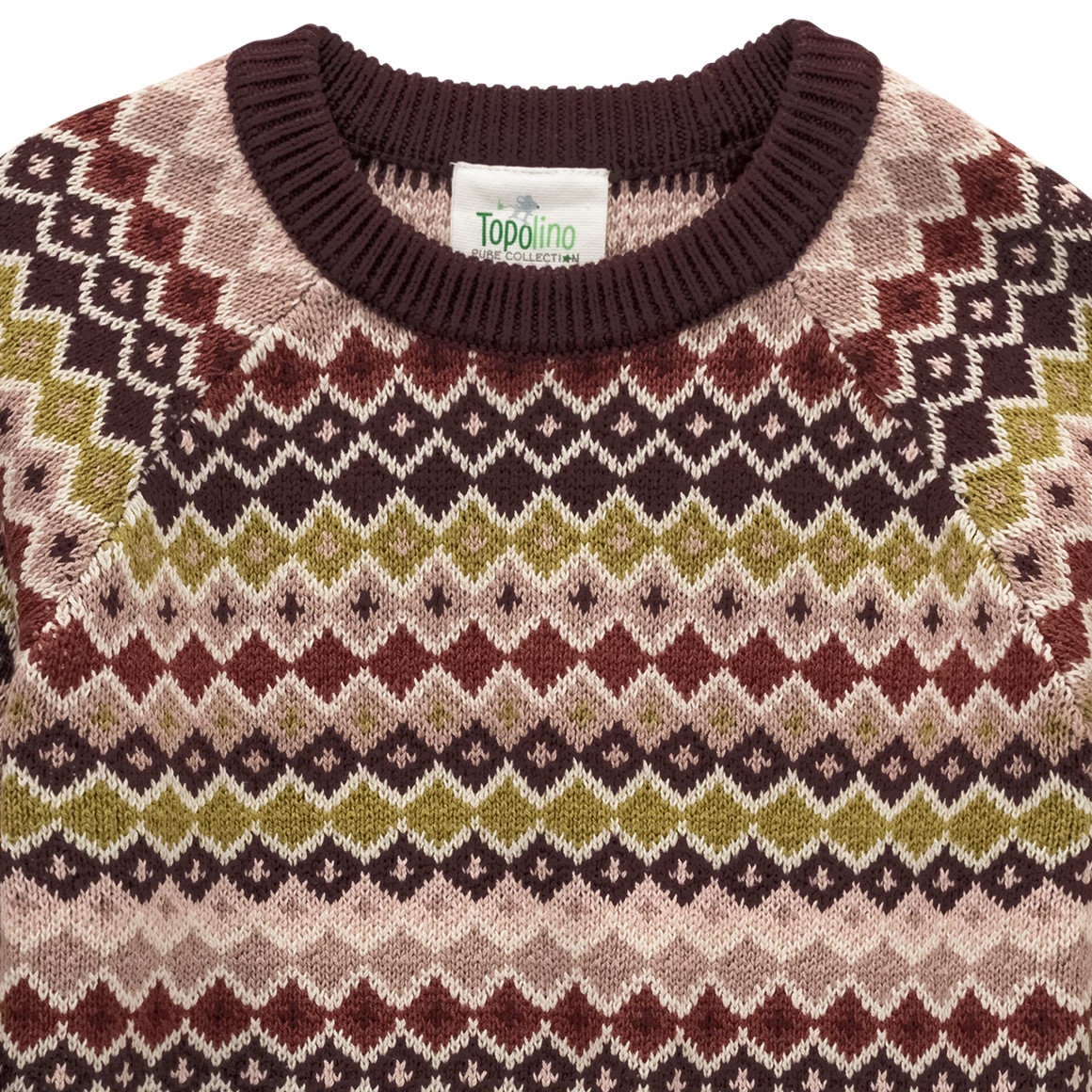 Gebreide meisjestrui van biologisch katoen