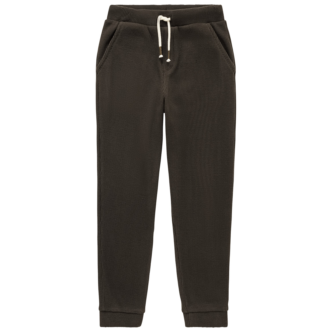 2 jongens joggingbroeken in wafel piqué