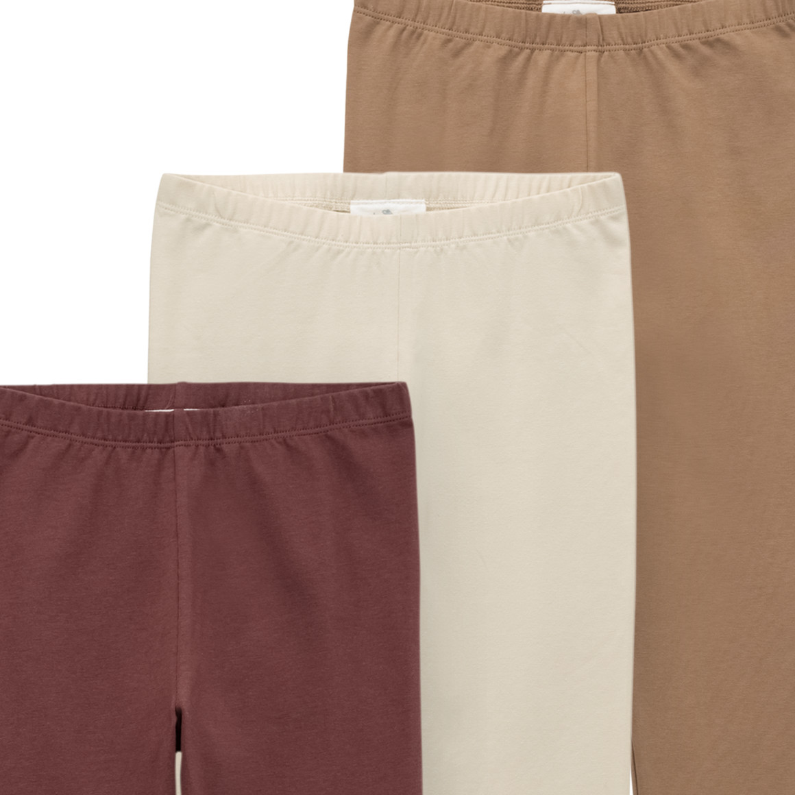 3 kinderleggings met biologisch katoen