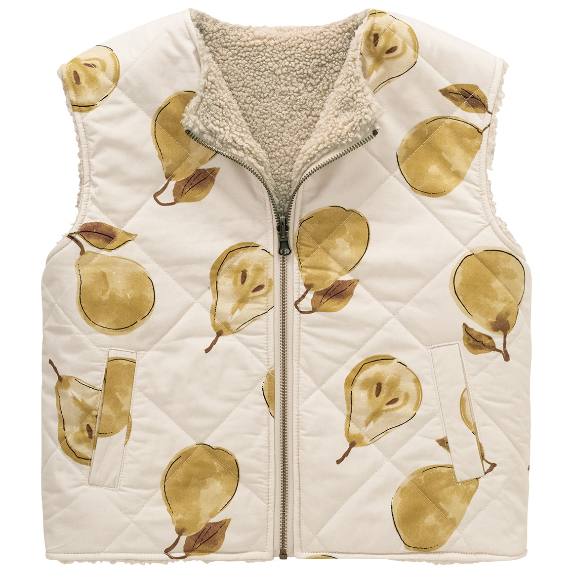 Omkeerbaar jongensgilet met teddybont