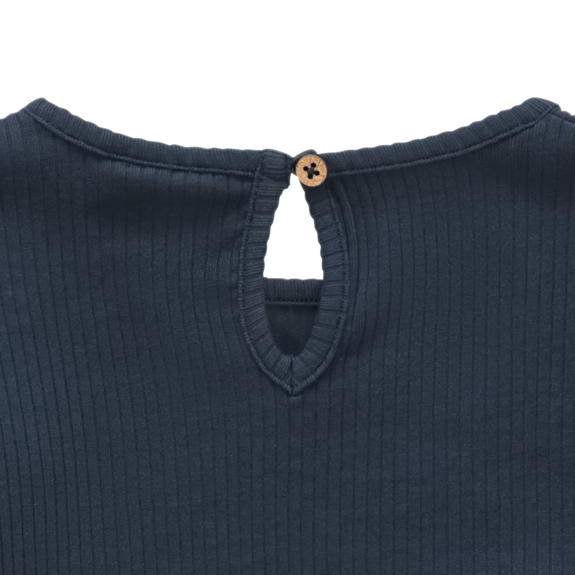 Mädchen Langarmshirt mit Ripp-Struktur