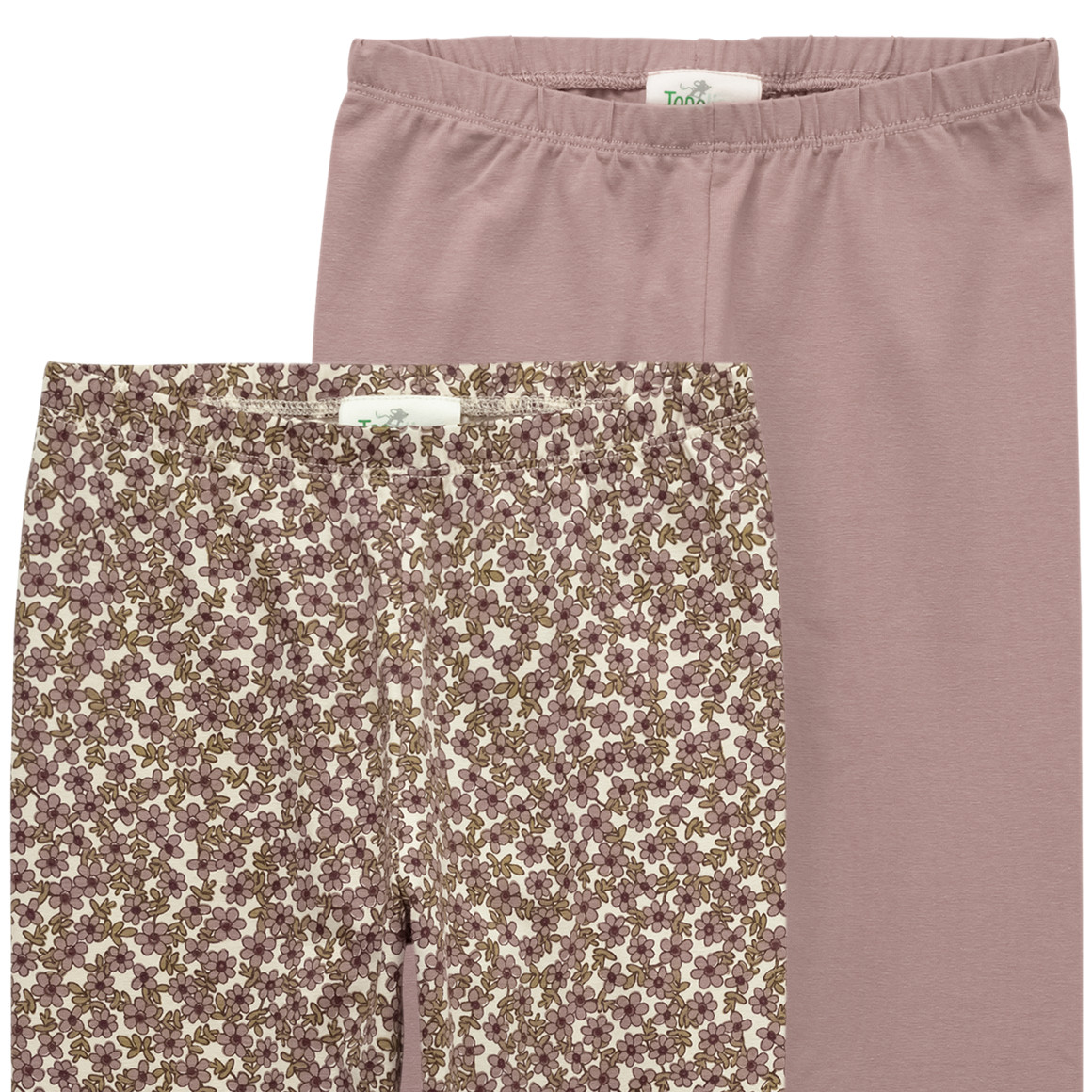 2 meisjes leggings met biologisch katoen