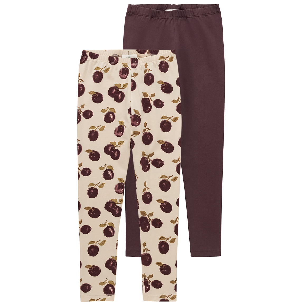 2 meisjes leggings met biologisch katoen