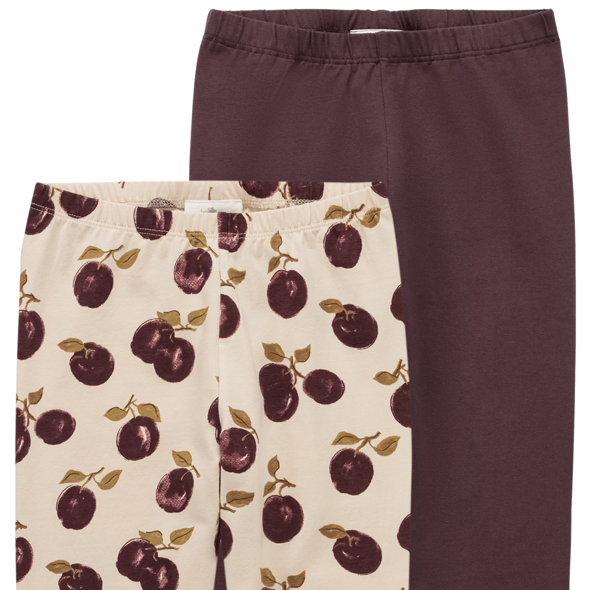 2 meisjes leggings met biologisch katoen