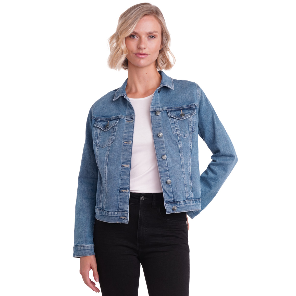 Damen Jeansjacke mit Knöpfen