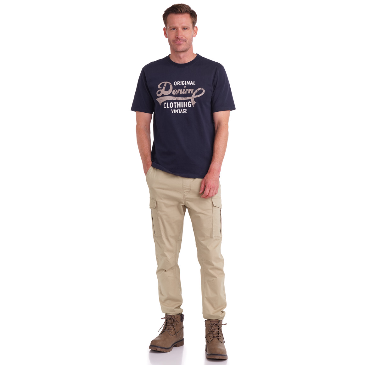 Herren Cargohose mit Elastikbund