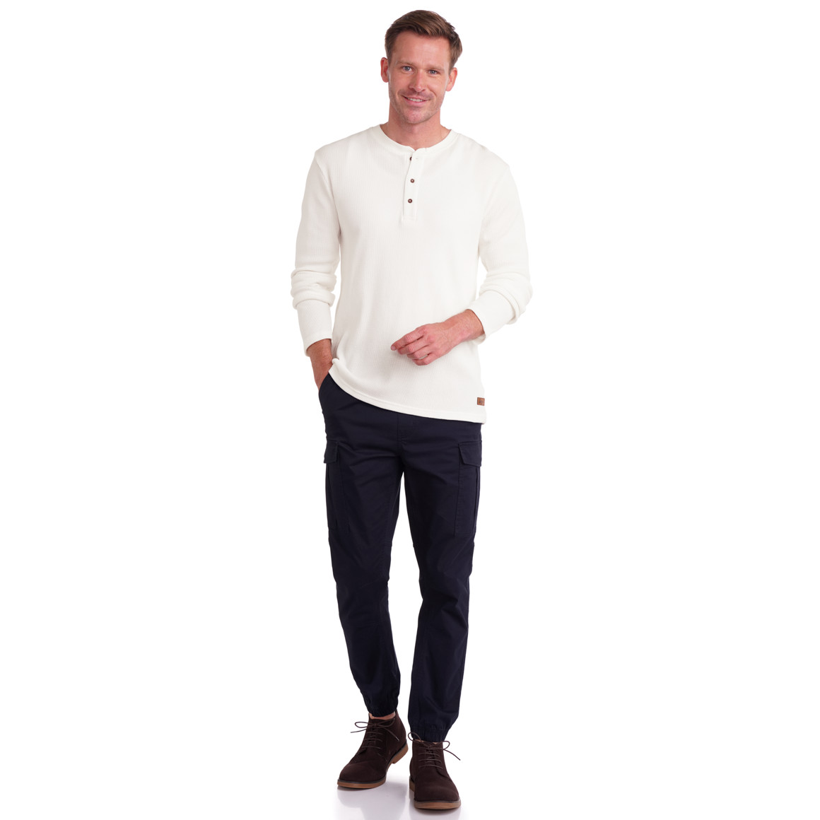 Herren Langarmshirt mit Struktur