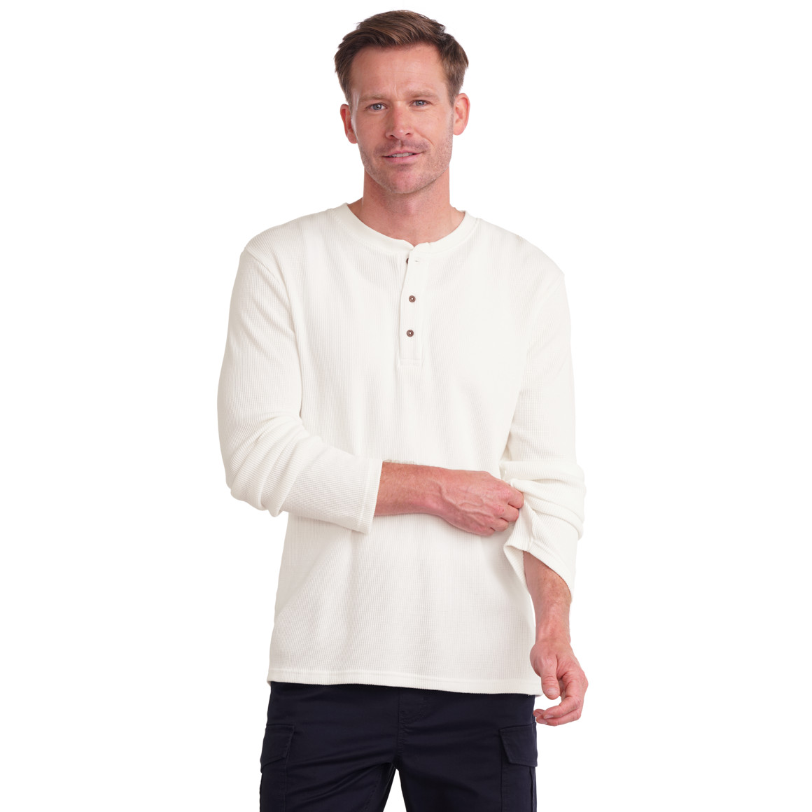 Herren Langarmshirt mit Struktur