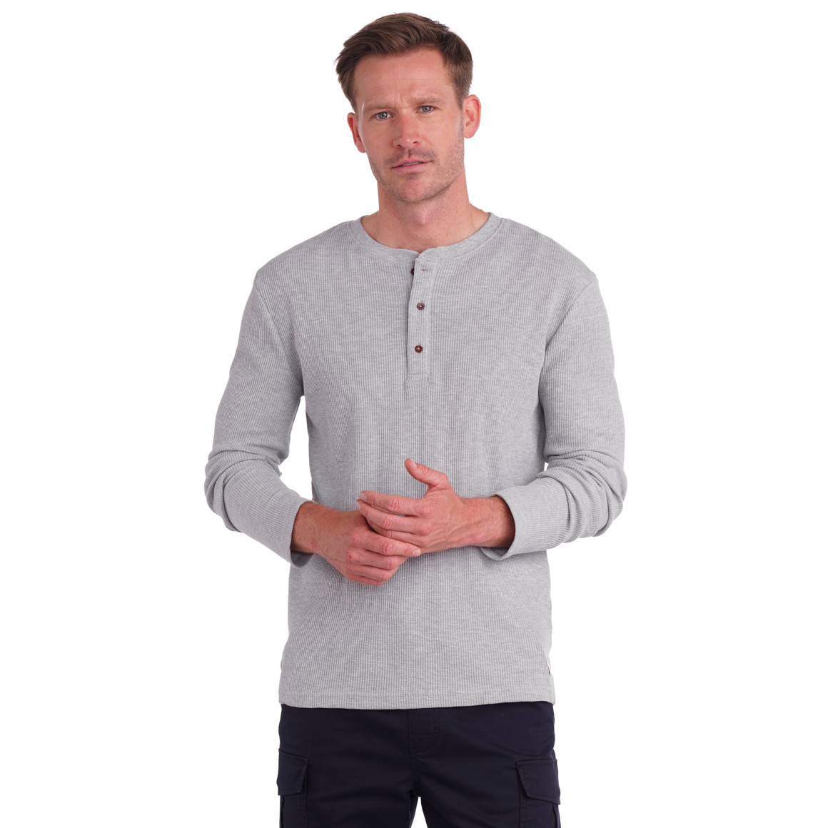 Herren Langarmshirt mit Struktur