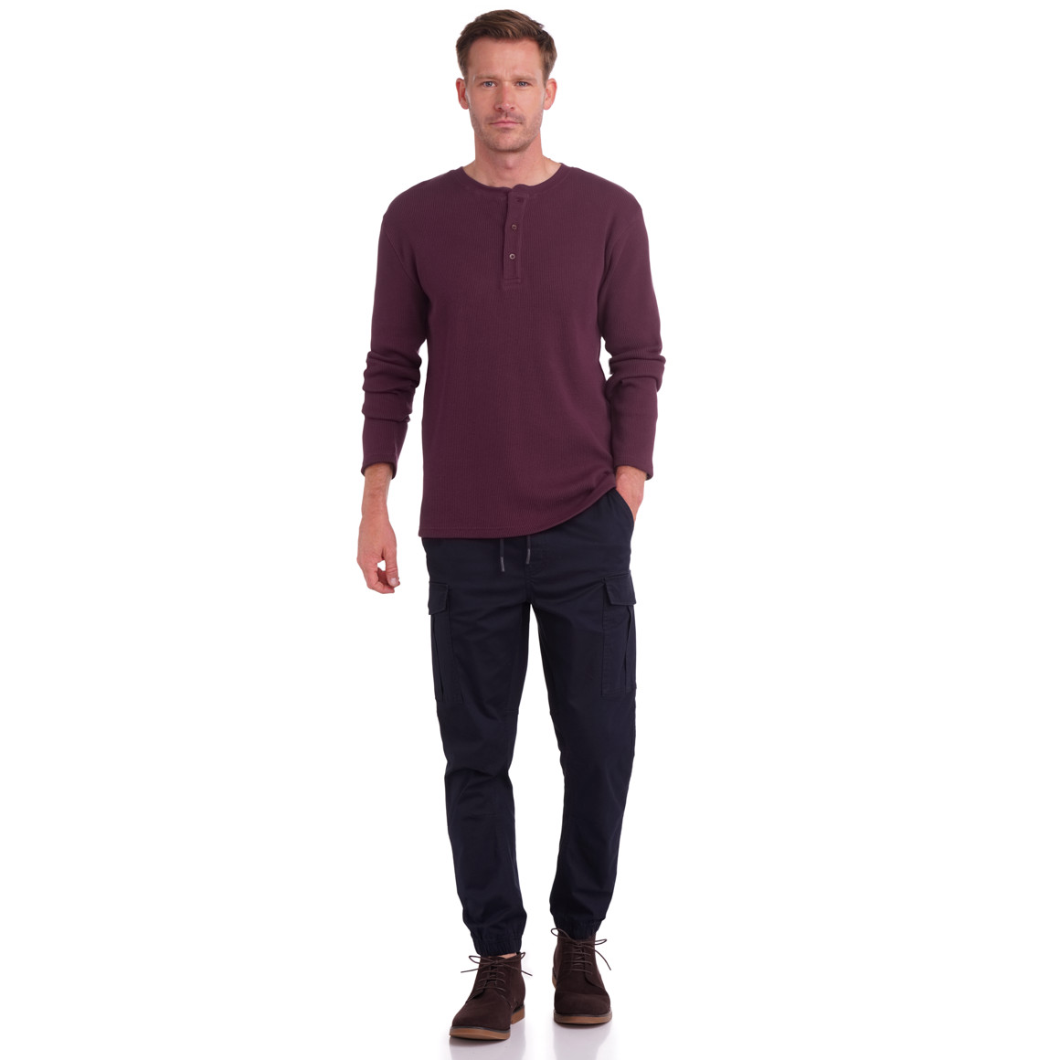 Herren Langarmshirt mit Struktur