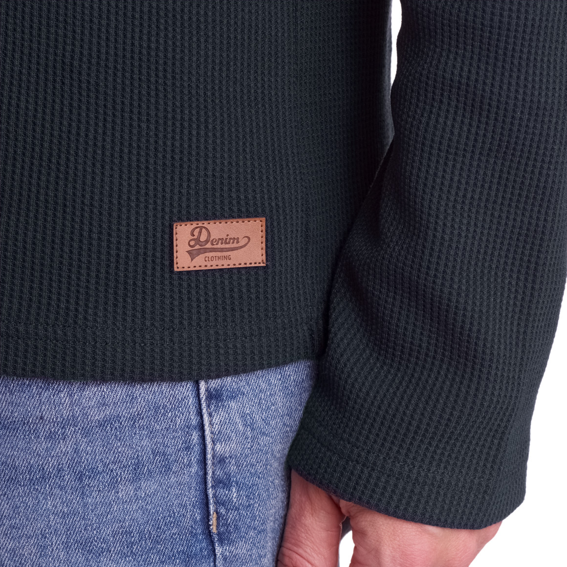 Herren Langarmshirt mit Struktur