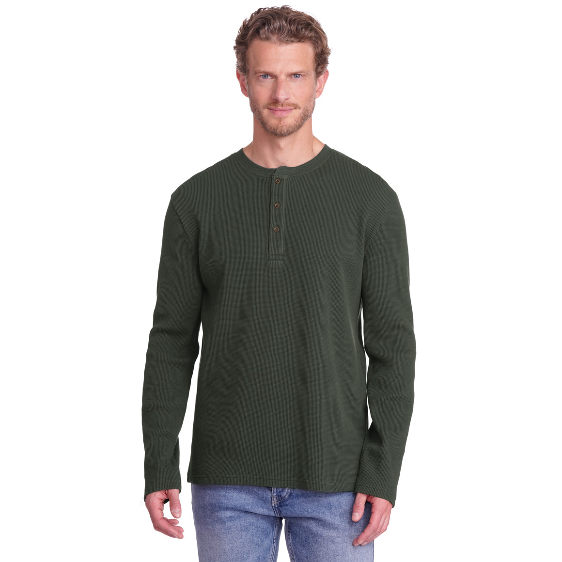 Herren Langarmshirt mit Struktur