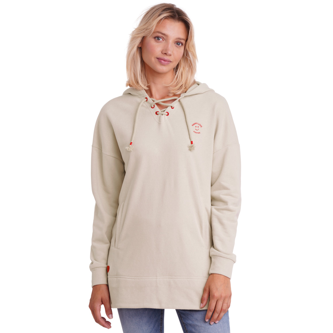 Damen Hoodie mit Kordelzug