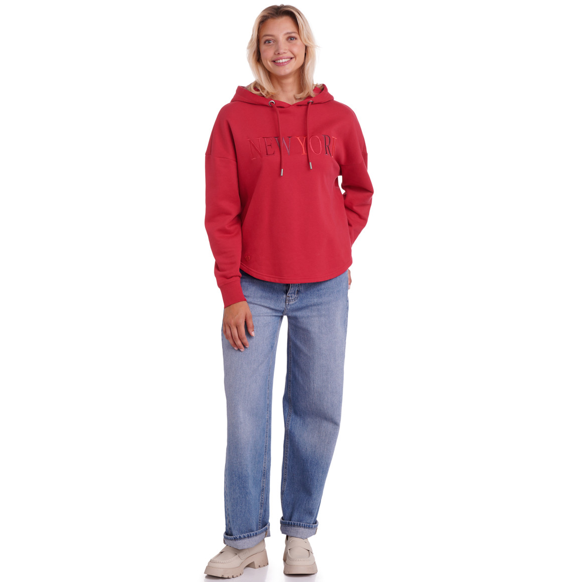 Dames hoodie met borduursel