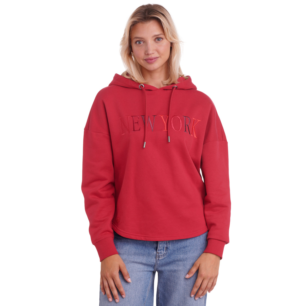 Dames hoodie met borduursel