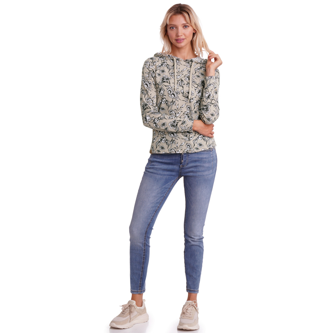 Damen Langarmshirt mit Kapuze