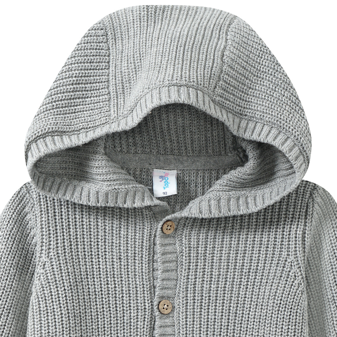 Gebreid vest voor baby’s met capuchon