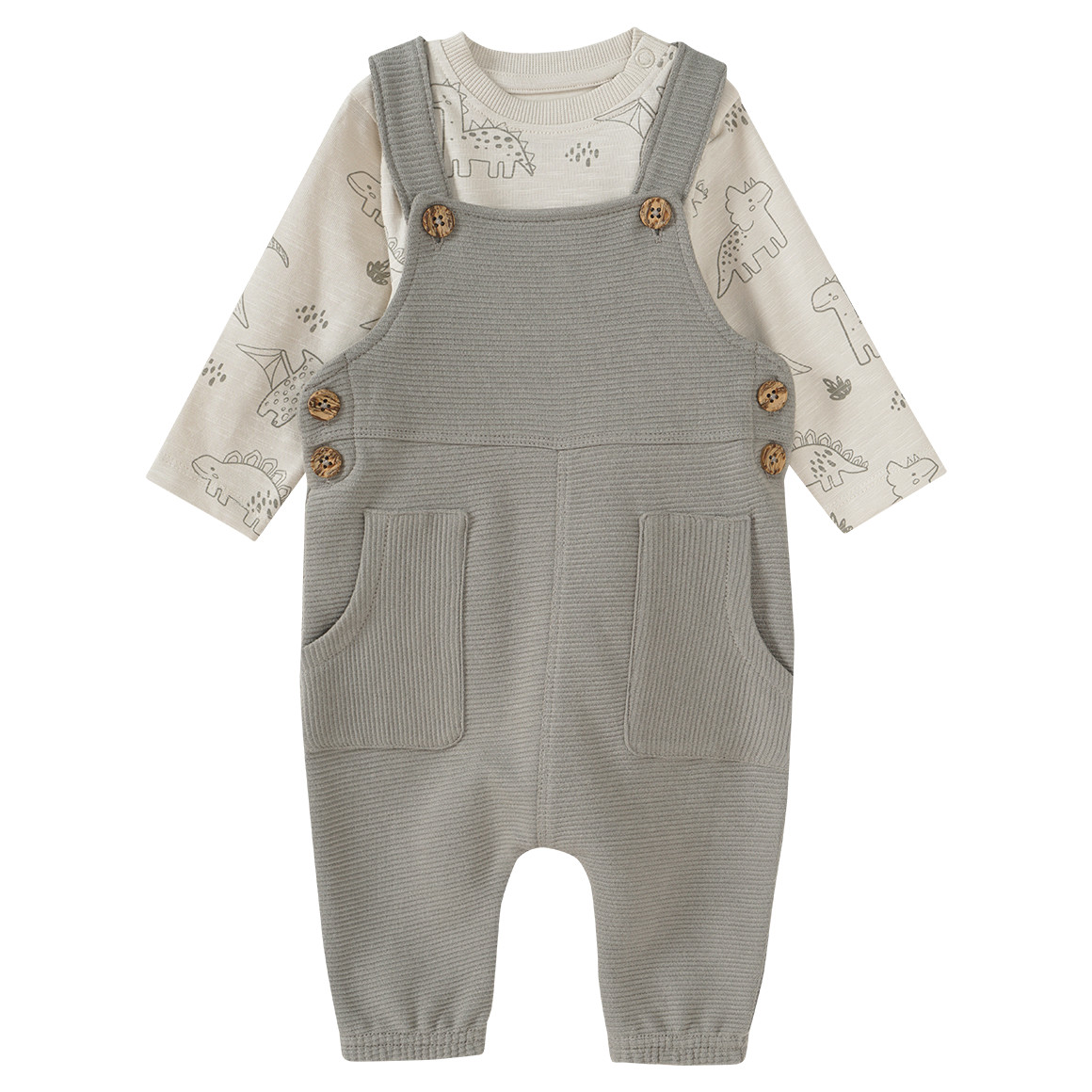 Newborn Set mit Shirt und Latzhose