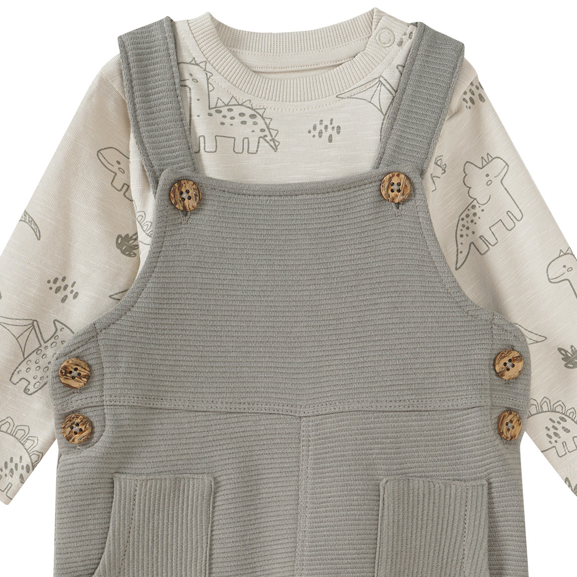 Newborn Set mit Shirt und Latzhose