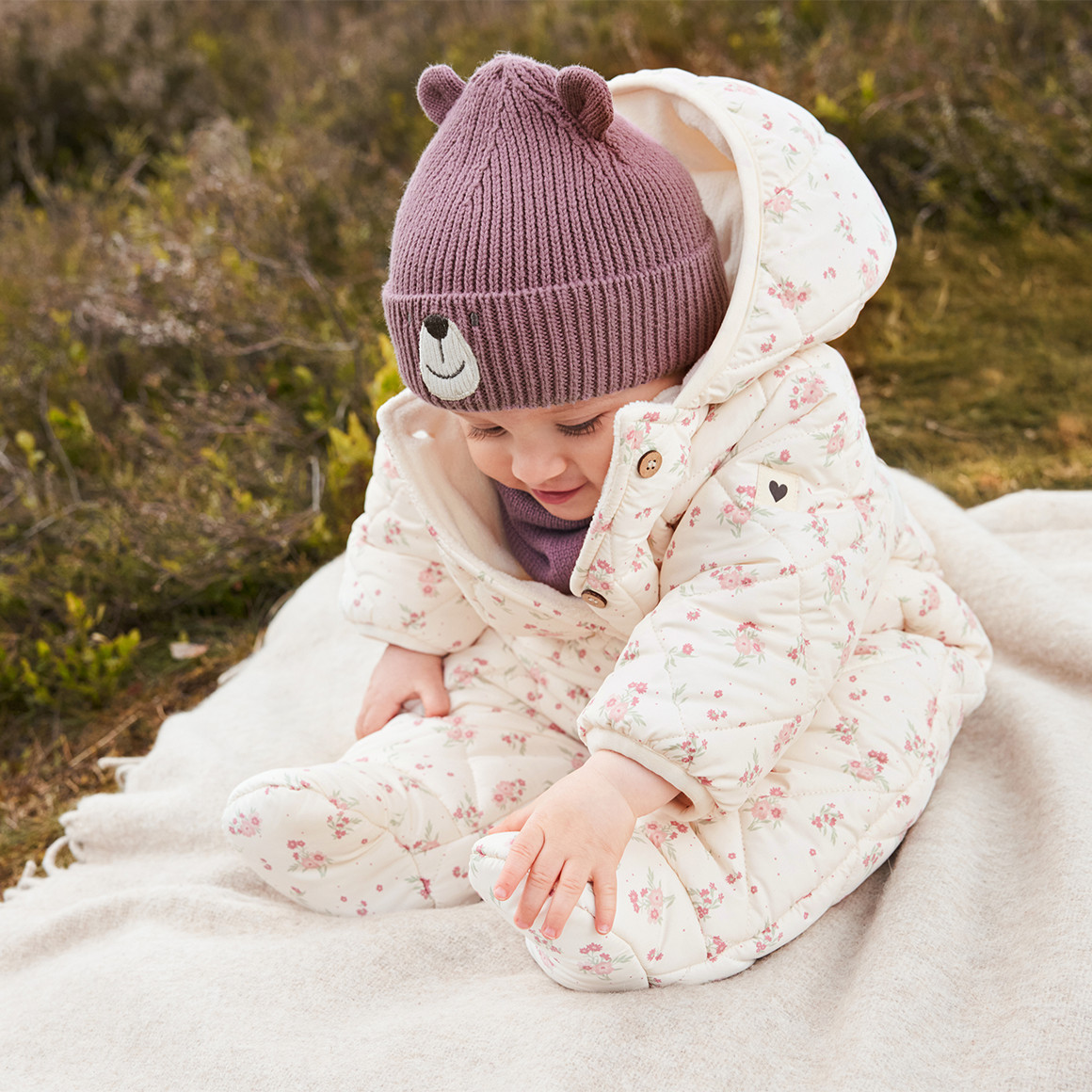 Geboorte jumpsuit met bloemen