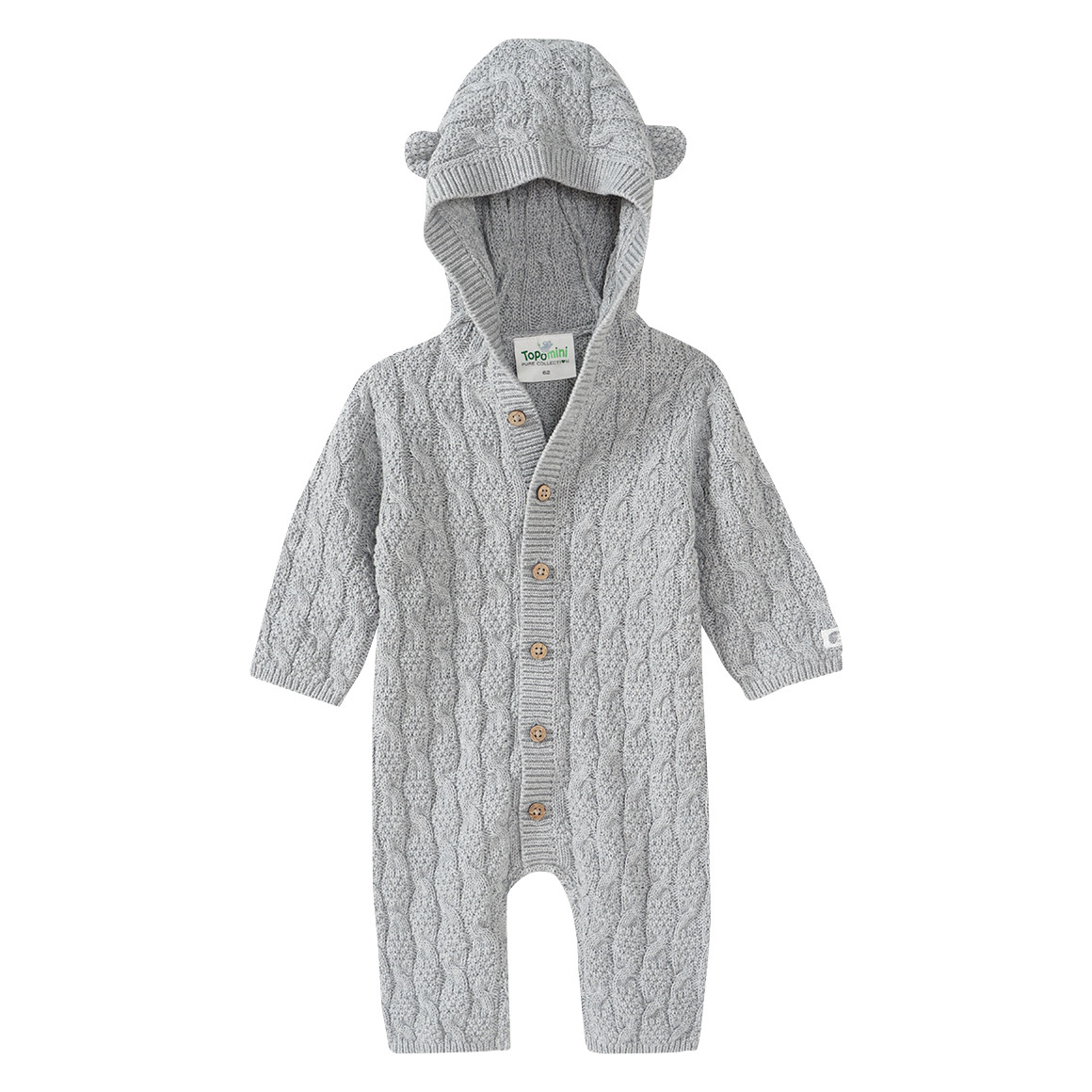 Newborn gebreide overall met capuchon
