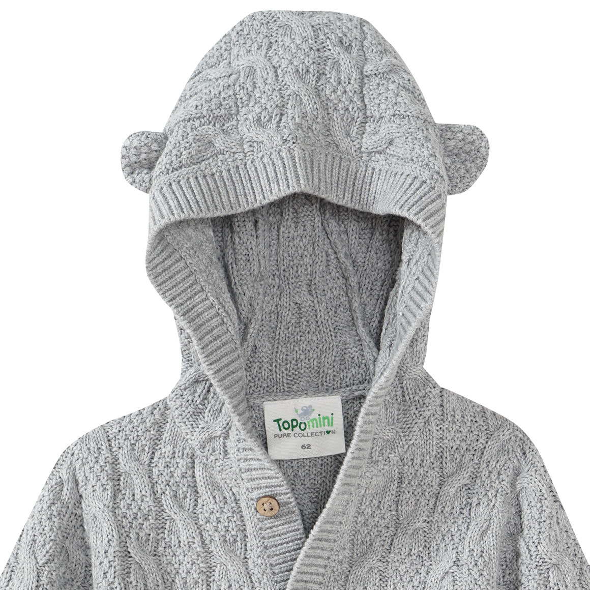 Newborn gebreide overall met capuchon