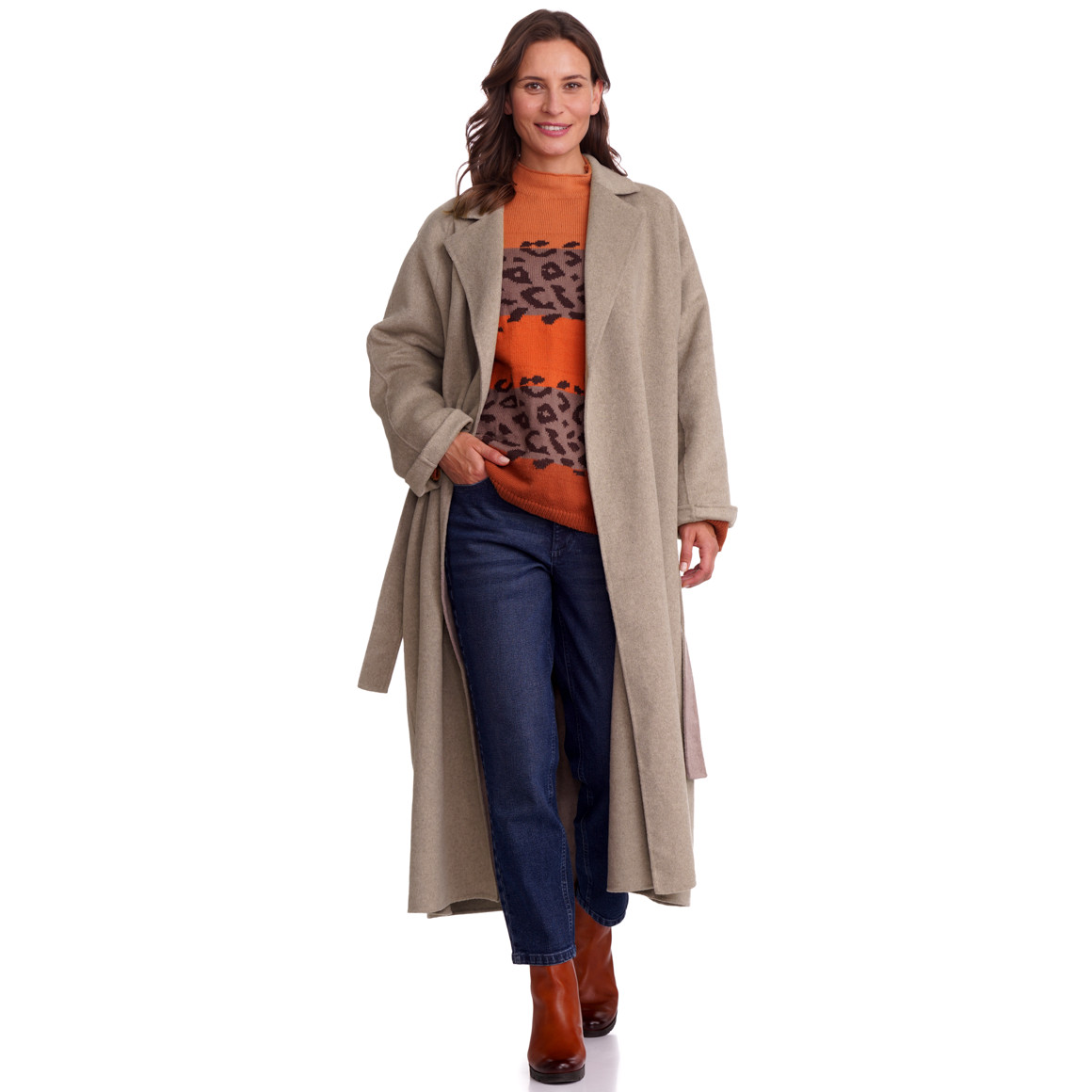 Damen Mantel mit Woll-Anteil