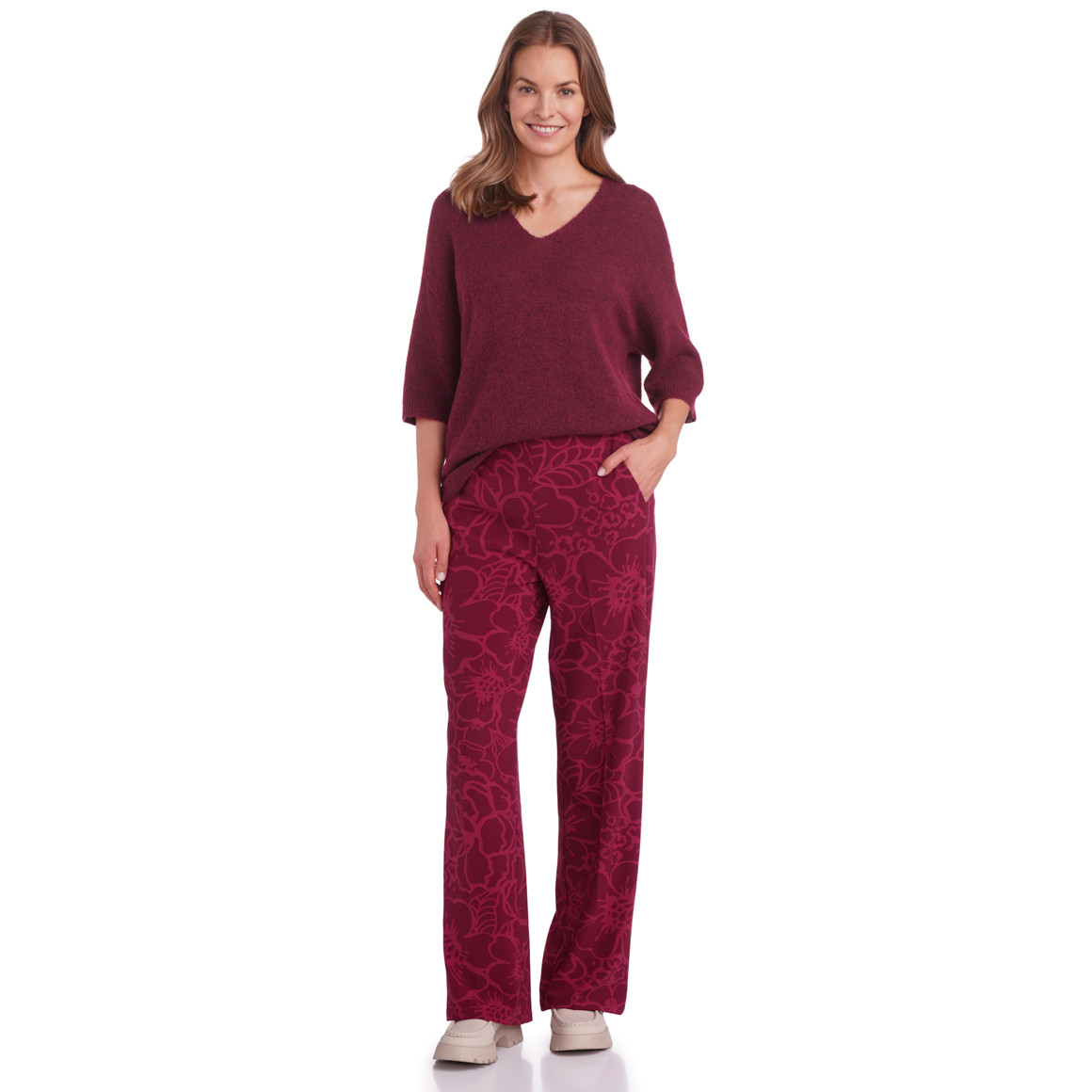 Gebreide damestrui met korte mouwen