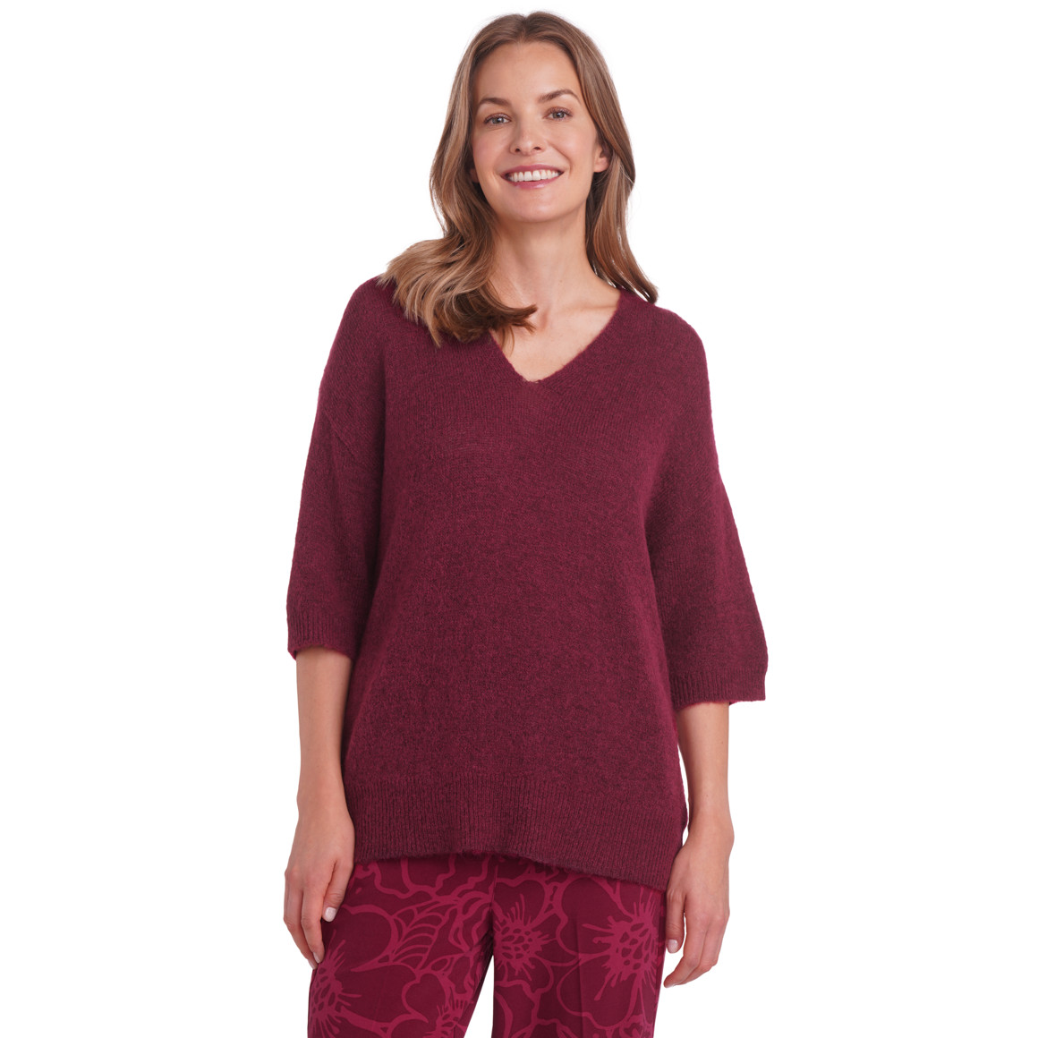 Gebreide damestrui met korte mouwen