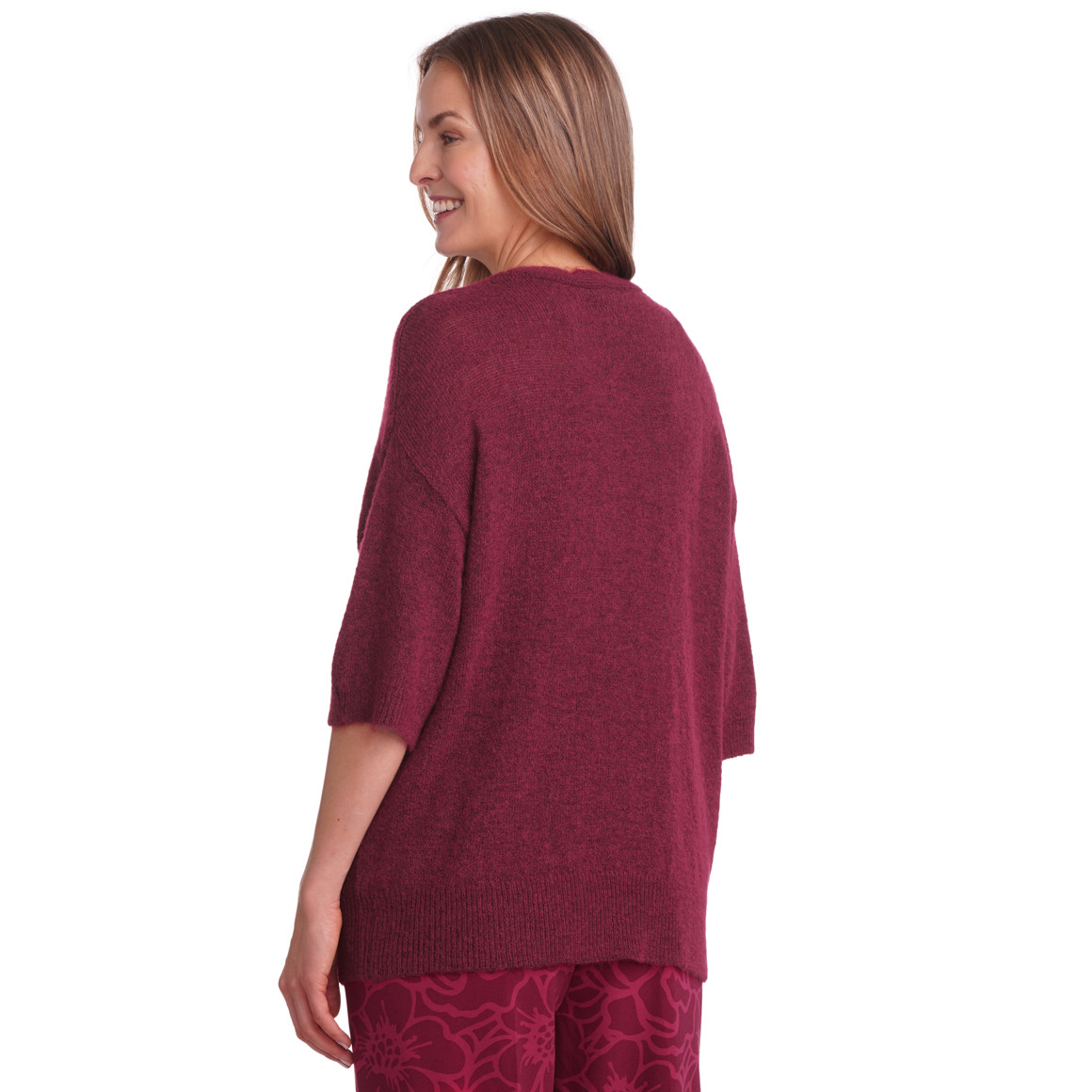 Gebreide damestrui met korte mouwen