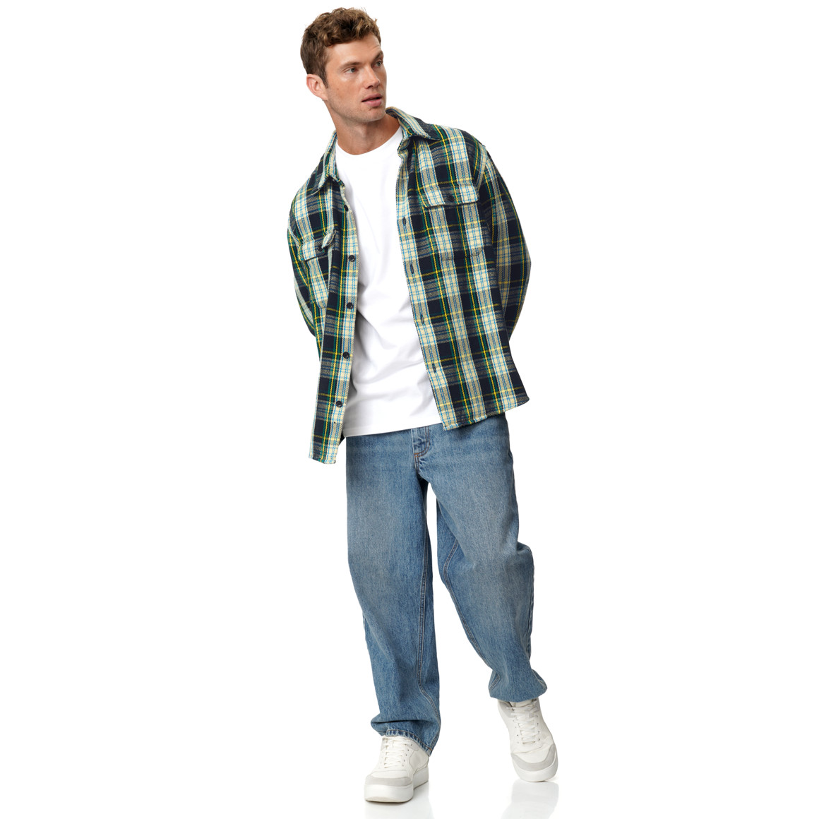 Herren Overshirt im Karo-Design