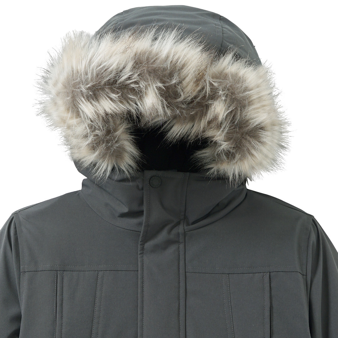 Jongens parka met imitatiebont