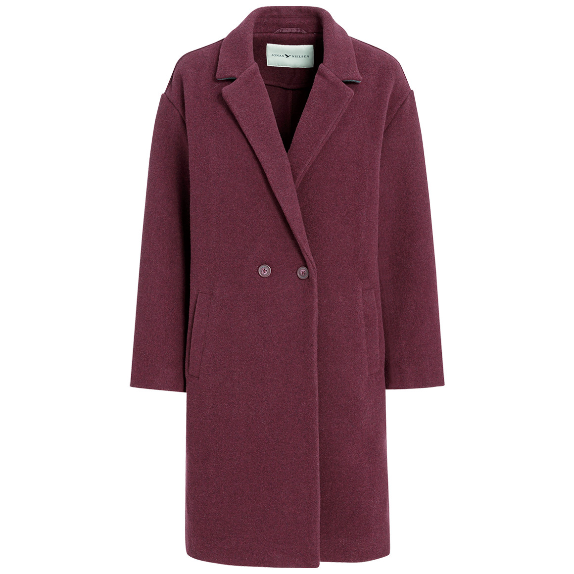 Wollen damesjas in effen kleuren