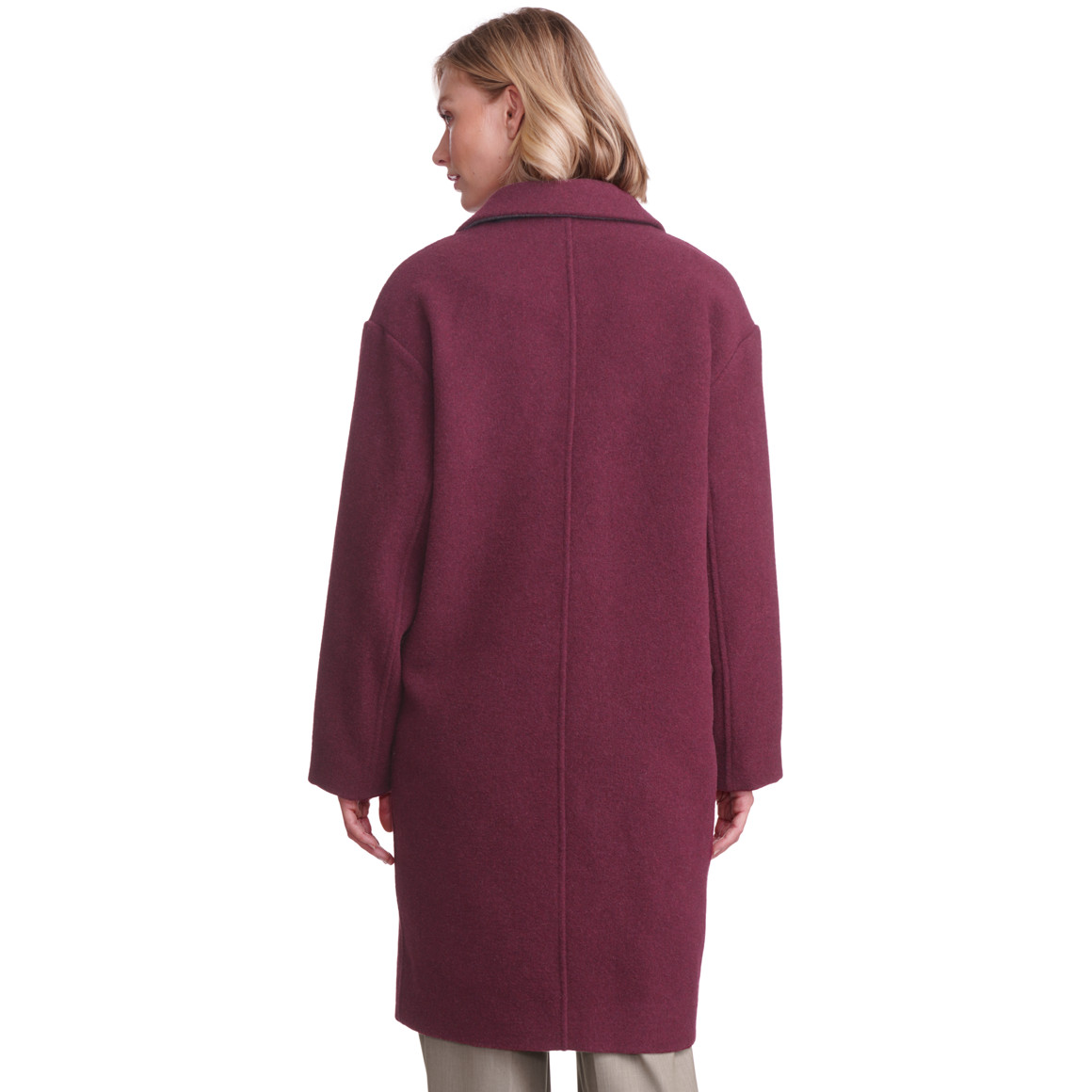 Wollen damesjas in effen kleuren