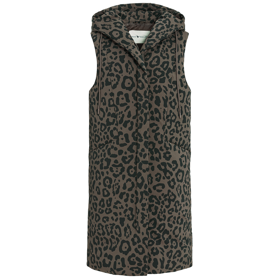 Dames lang vest met capuchon