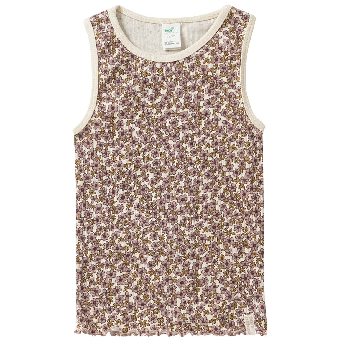 2 Baby Unterhemden mit Ripp-Struktur