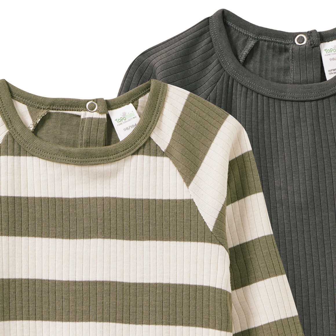 2 babyrompertjes met lange mouwen